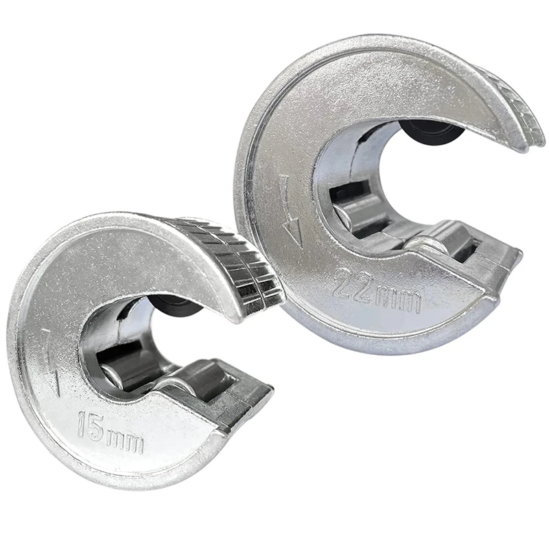 A50I 2Pcs Pipe Cutter 15Mm And 22Mm Set Copper Pipe Slice Tube Cutter With 2 Replacement Cutting Wheels