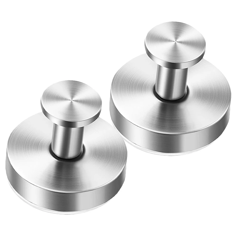 

2pcs Stainless Steel Cup No Drill Wall Bathroom Towel Hanger Shower Kitchen Glass Tile Mirror Coat Holder Durable Strong Suction