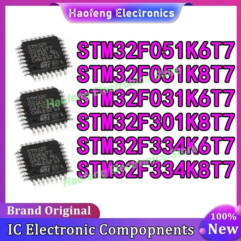 STM32F031K6T7 STM32F051K6T7 STM32F051K8T7 STM32F301K8T7 STM32F334K6T7 STM32F334K8T7 STM32F031 STM32F051 STM32F334 STM IC MCU Новый