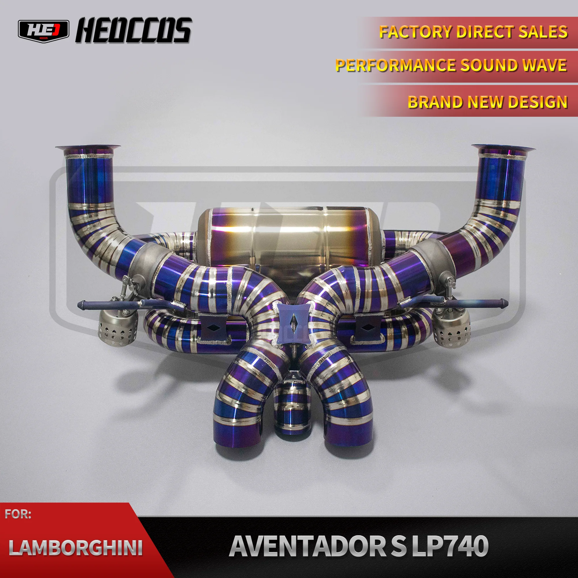 HEO For Lamborghini Aventador S LP740‑4 Performance Valvetronic Muffler Complete Exhaust Upgrade Unit