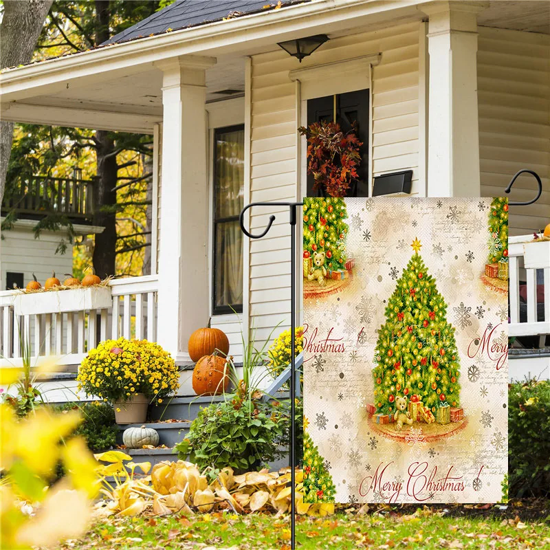 Christmas Themed Garden Flag Small Fresh Plant Festive Garden Decoration Banner 30*45cm Farmhouse fall decor