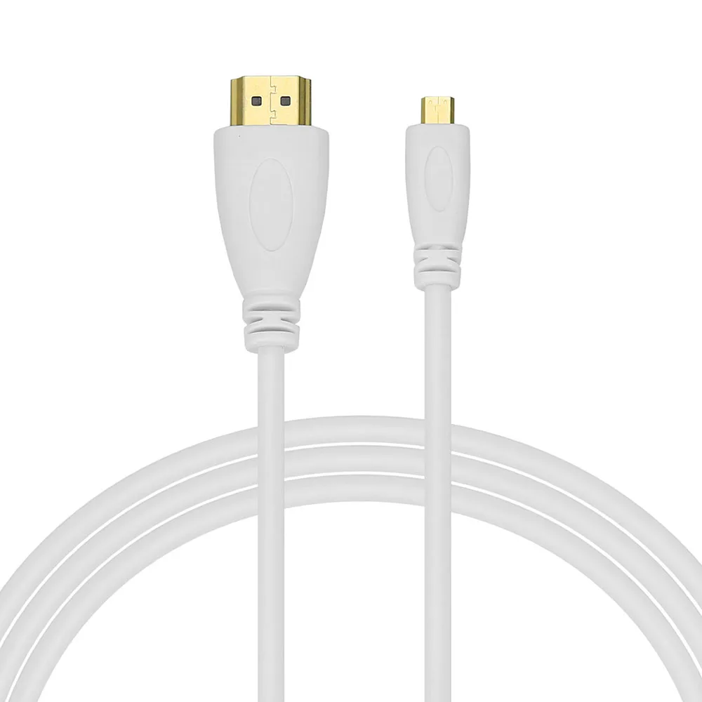 Kabel MicroHDTV 3ft 1m1.5m 2m 3m 3D 4K * 2K męski-męski wysokiej jakości pozłacana Adapter HDTV do telefonu Tablet kamera HDTV