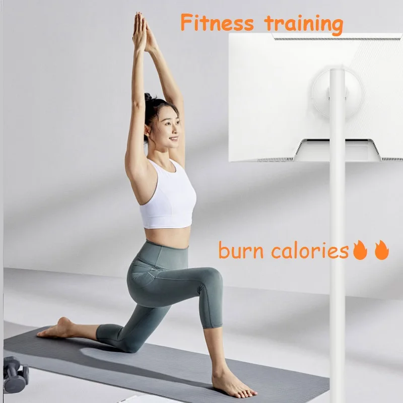 Touch Screen 32 Inch Android Smart TV Stand 10000mAH High-Battery 8+128G 4K UHD Device Rotatable Movable Monitor for Gym Live