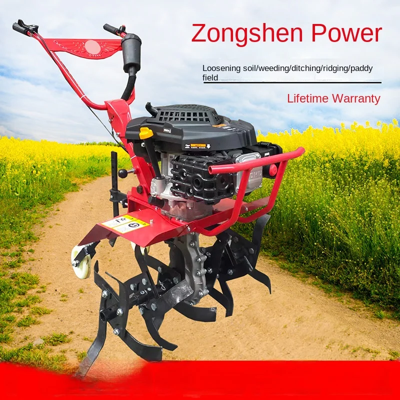 Wyj Small Gasoline Agricultural Machinery Rotary Tiller Multi-Functional Cultivation Machine Earth Turning Furrow Weeding