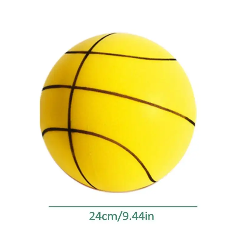 Pelota de espuma silenciosa de baloncesto para entrenamiento en interiores y juegos en casa, esponja de alta densidad sin recubrimiento, goteo silencioso para interiores