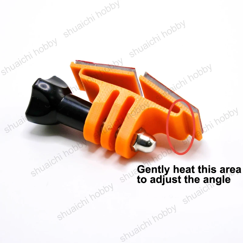 For DJI/GoPro Action Camera to Downhill Half Helmet Visor Base Mount Off-Road Cycling FPV Vlogging Tool Ultra-Light Holder
