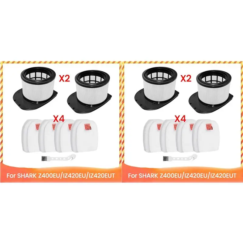 AT05-4X HEPA Filter Foam & Felt Filter For Shark IZ400EU IZ420EU IZ420EUT Cordless Stick Vacuum Accessories Replacement Parts