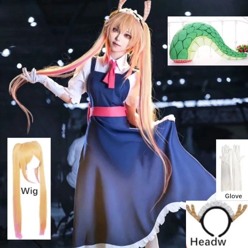 Miss Kobayashi’s Dragon Maid Tohru Kanna Kamui Cosplay Costume Anime Dress Halloween Party Outfit For Women Role Play