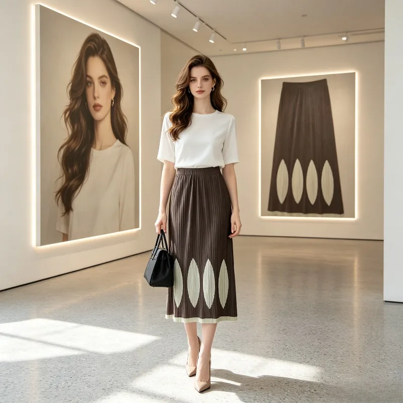 Miyake Pleated 2026 Original French Retro Loose Pleated Fashion Skirt for Women Summer New Unique Beautiful Casual Skirt Pleat