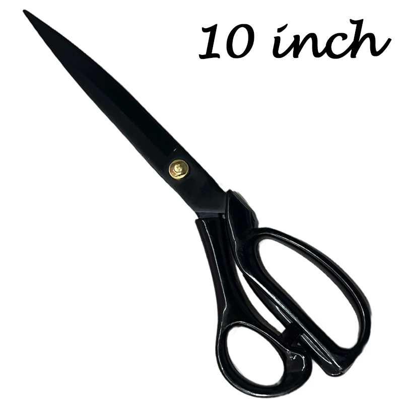 10inch Stainless Steel Black Blade Rust Proof Household Sewing Scissors Art Scissors Fabric Cutting Scissors Tailor Scissors