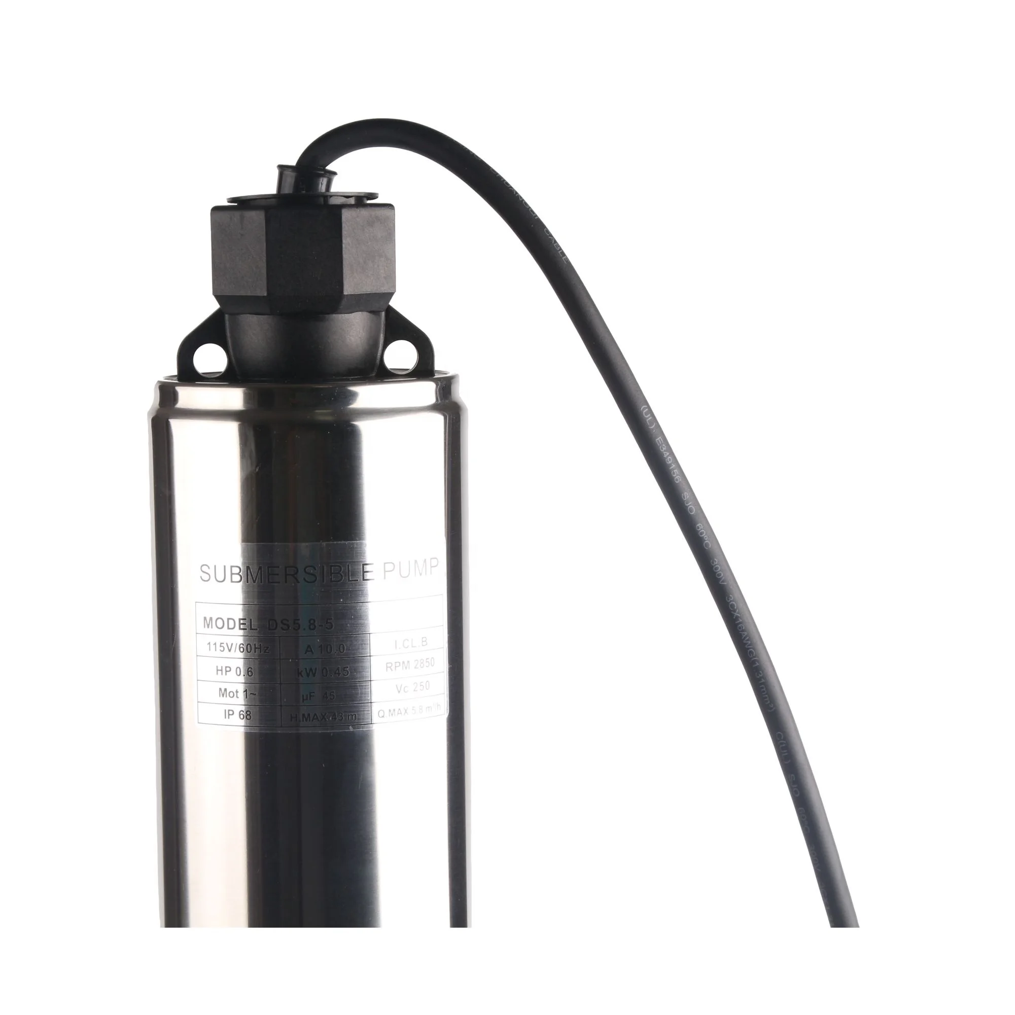 Bomba de água de poço profundo de irrigação agrícola