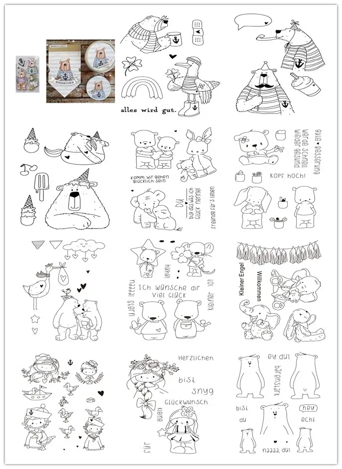 seaman Transparent Clear Stamps for DIY Scrapbooking/Card Making/Kids Christmas Fun Decoration Supplies