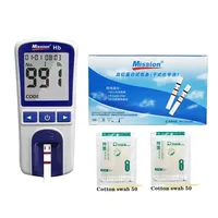 Mission Hemoglobin Analysis Tester Meter Home Hb Analyzer Anemia Tester Strip Heme Test With tester，Hemoglobin100 Test PaperMiss