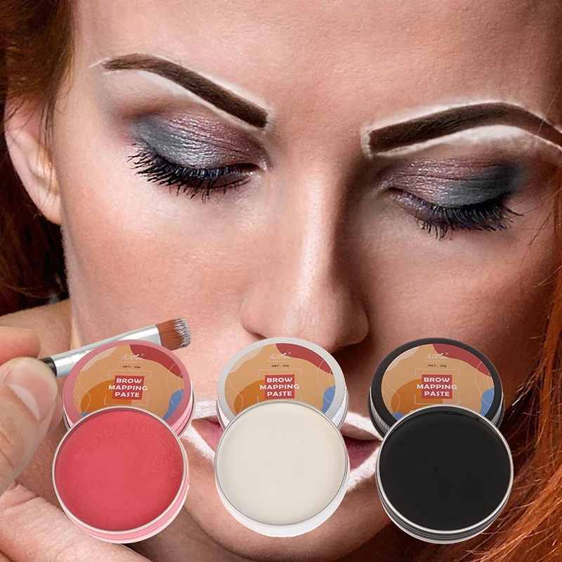 Highly Pigmented White Black Mapping Paste Microblading Eyebrows Shape Mark Tools Brows Contour Design Paste Perfect For Brows