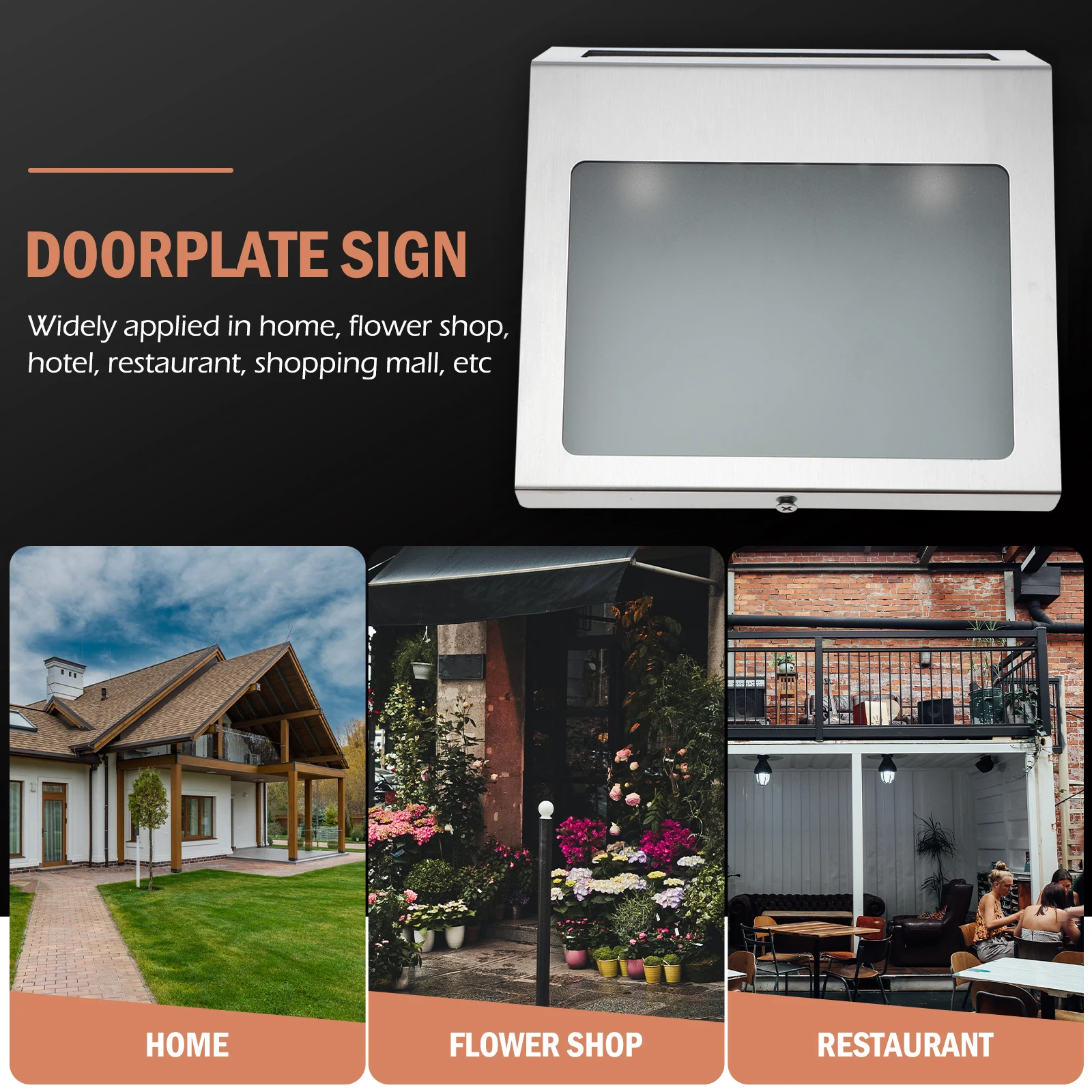 

1 set 1 Set Solar Doorplate Light Wall-Mounted Waterproof Number Lamp Energy Saving Durable Address Sign Light