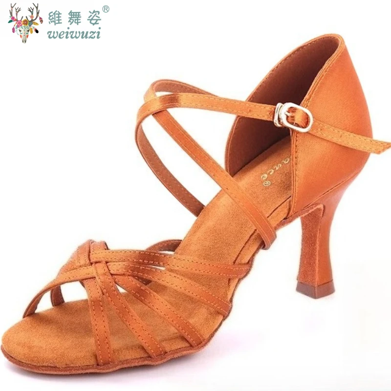 

Women's Jazz Ballroom Salsa Dance Shoes Black Brown Latin Dancing Shoes Sneakers for Ladies Girls Soft Suede Sole 5/7cm Heel