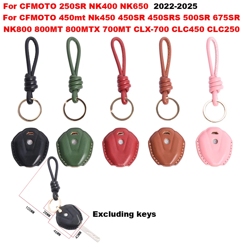 

Motorcycle Accessories Leather Keychain Key For CFMOTO 250SR NK400 NK650 450MT 450SR 450SR-S 500SR 675SR 800MT CLX-700 CLC450