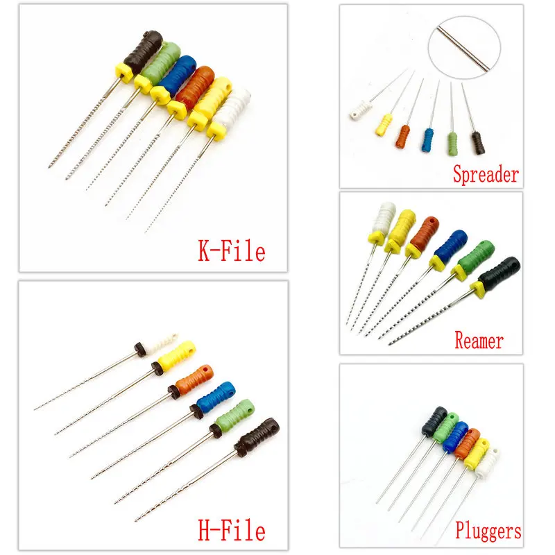 

Dental K/H/S/R Files Root Canal Files Plugger Spreader Dental K REAMER Endodontics Limas Dental Instrument