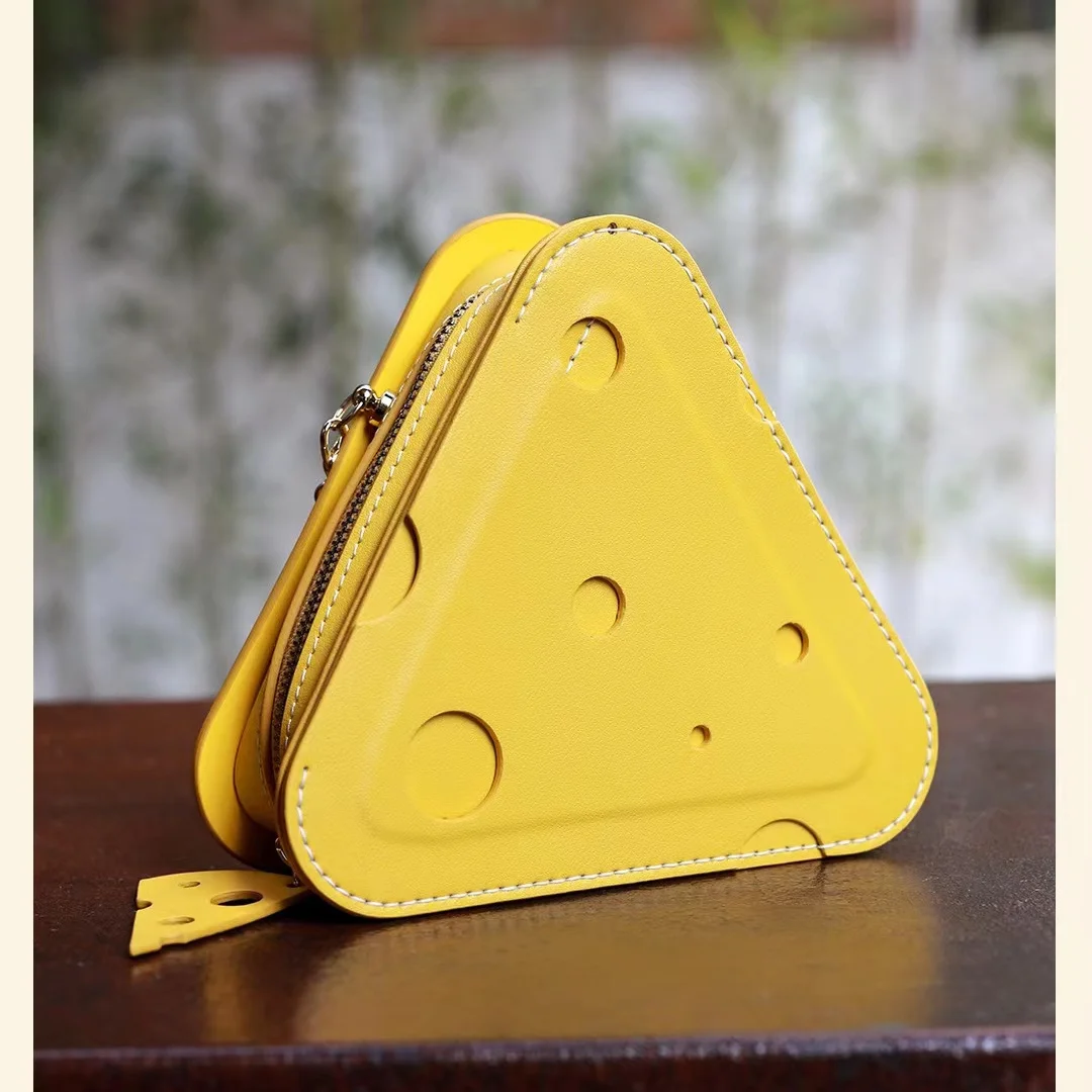 Cartoon Yellow Cheese Shape Handbag Shoulder Bag Fashion Women Party Cosplay Bag