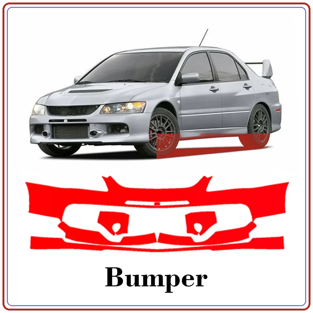 For Mitsubishi Lancer EVO IX 05-2006 Precut TPU Paint Protection Film PPF Front Bumper Kit Clear Bra Stone Guard EU UK