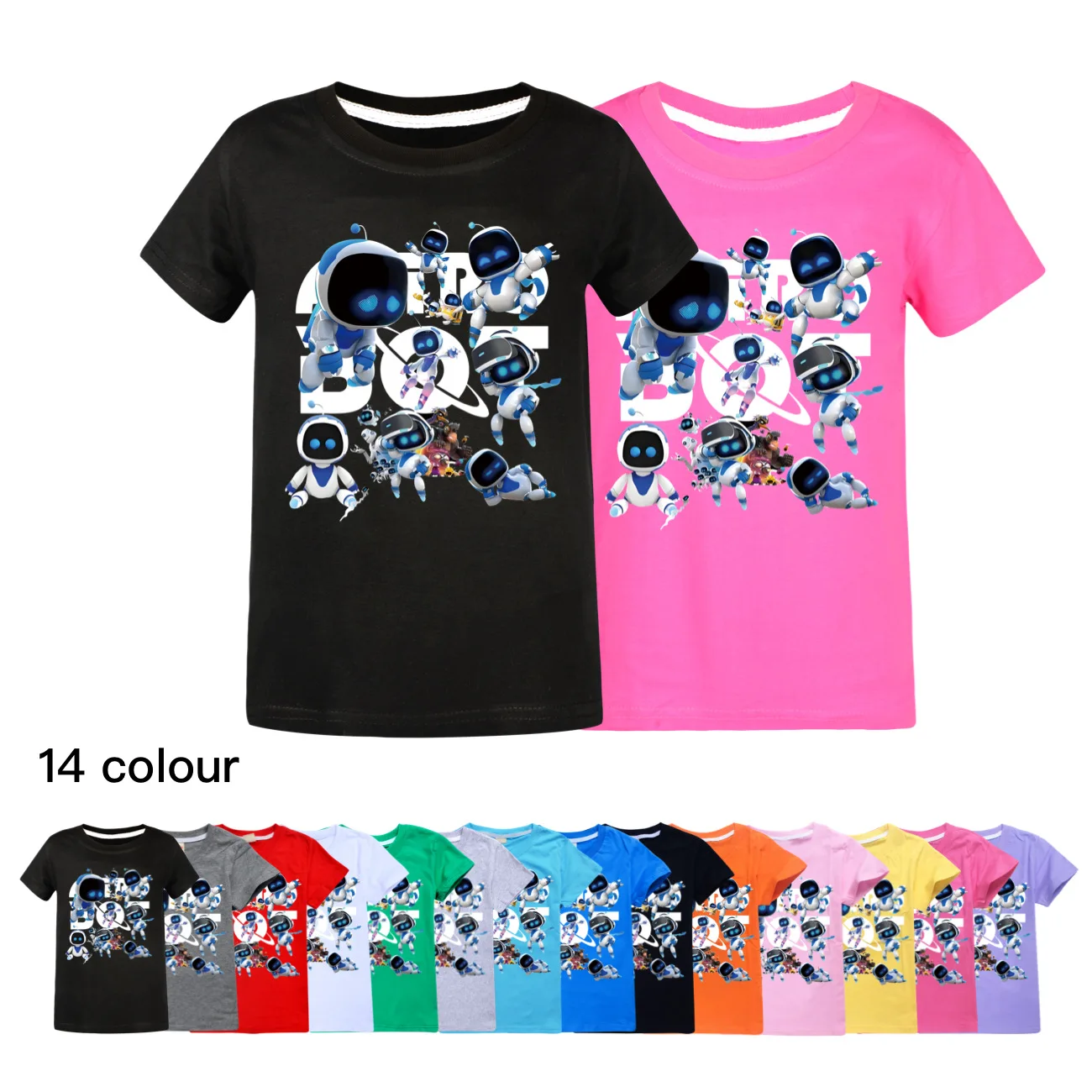 

Cartoon ASTRO BOT Clothes Kids Astros Playroom Game Astrobot Ps5 TShirt Boys Short Sleeve Tops Toddler Girls 100% Cotton T-shirt