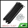 X Autohaux Fahrradspeichen-Set, 12 G, 148 mm, 154 mm, 163 mm, 173 mm-305 mm Länge, Fahrrad-Radspeichen mit Nippeln, Kohlenstoffstahl, Schwarz, 36 Stück – Detail 11