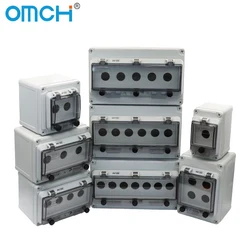 Emergency Stop Control Box Outdoor Button Switch Box With Protective Cover Waterproof Urgent Stop Button Control Box IP67