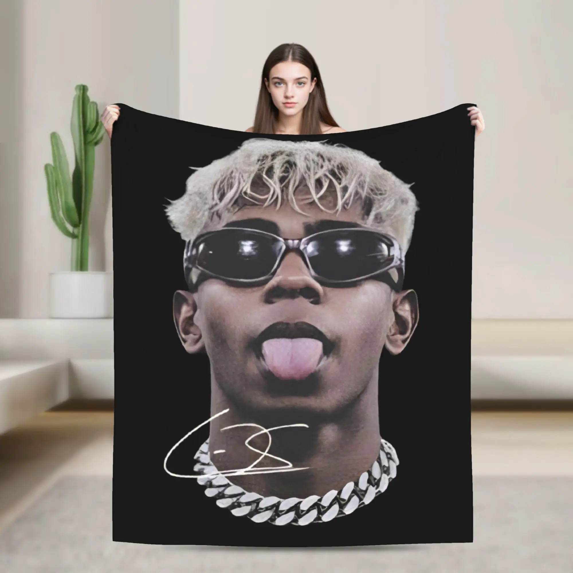 Lamine Y-Yamal Coral Fleece Plush Throw Blanket Football Soccer Blankets for Sofa Outdoor Lightweight Thin Bedroom Quilt