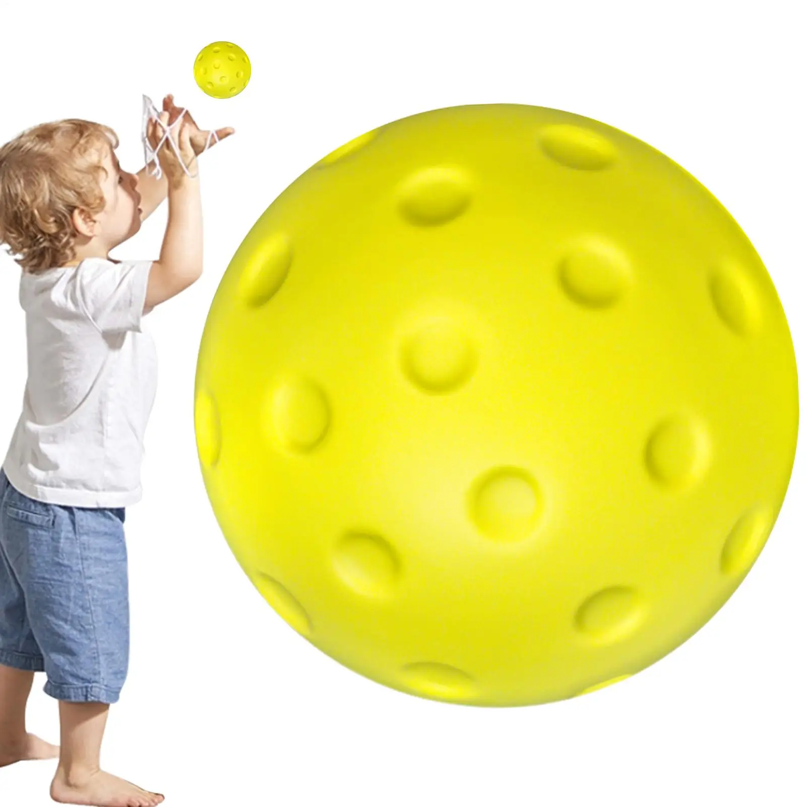 Silent Pickleball Practice Balls Soft PU Foam Training Ball For Indoor Use 74mm Standard Size Quiet Pickleball For Beginners