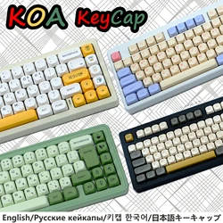 Kbdiy-メカニカルキーボード用の日本のpbtキーキャップ,韓国語,ロシア語,matcha,蜂蜜,牛乳,kobaプロファイル,スイッチ用