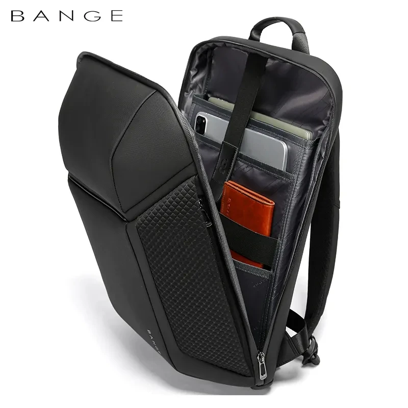 BANGE Backpack 47x30x12 cabin Men\'s Backpack Large Capacity Simple Style Backpack Surface Waterproof with USB Charging Port