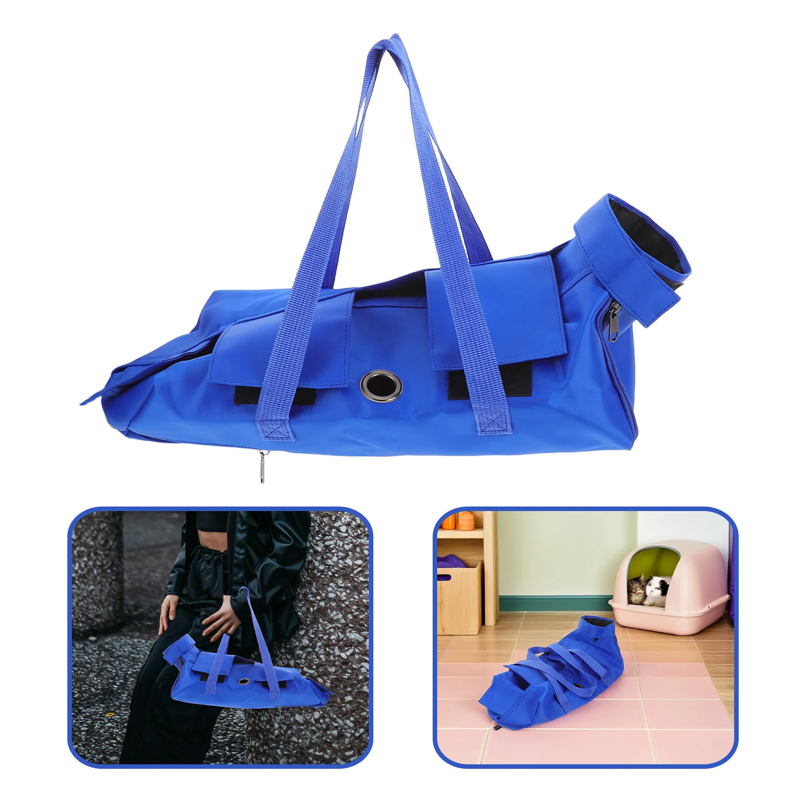 

Pet Portable Fixation Bag Foldable Cat Grooming Carrier Wrap For Nail Clipping Bathing Adjustable Anti-Scratch Cat Holder