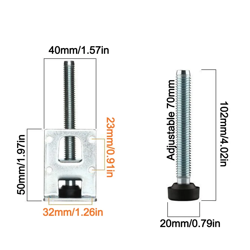 

НОВАЯ регулируемая выравнивающая ножка для мебели из цинкового сплава, сверхмощный регулятор высоты мебели, противоскользящие ножки для выравнивания стола, домашняя фурнитура