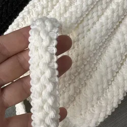 5y White Black Centipede Braided Curve Lace Ribbon Pillow Cushion Trim DIY Clothing Decoration Upholstery Edging Sewing Cotton