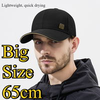 Big Size 65cm Quick Drying Baseball Caps Men's Outdoors Sport Sun Hat Summer Oversize Light Mesh Breathable Snapback Trucker Cap