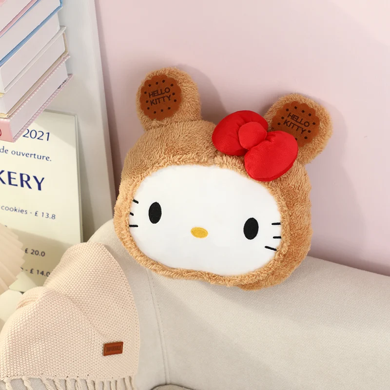 

Sanrio плюшевая подушка Hello Kitty, кукла-подголовник, коричневая игрушка My Melody Kuromi Pom Pom Purin, мягкий подарок для детей Pochacco Cinnamoroll