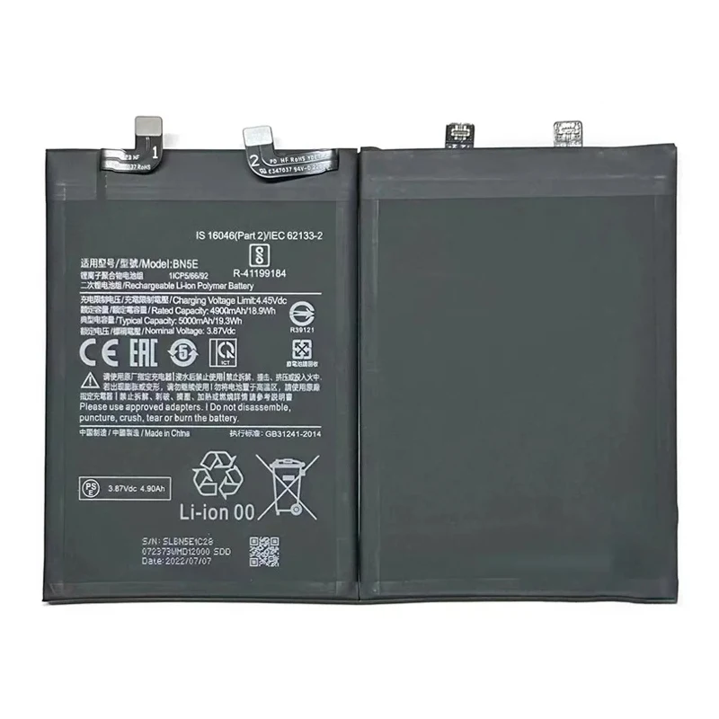 Batería Nueva BN5E 5000mAh para Xiaomi Redmi Note 11 Pro 5G/11E Pro/POCO X4 Pro 2