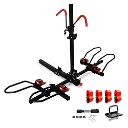 Hitch Mount Bike Rack - Easy to Install Bicycle Carrier for SUV Car Truck - Heavy-Duty Steel Mountain Road Bike Holder - Black