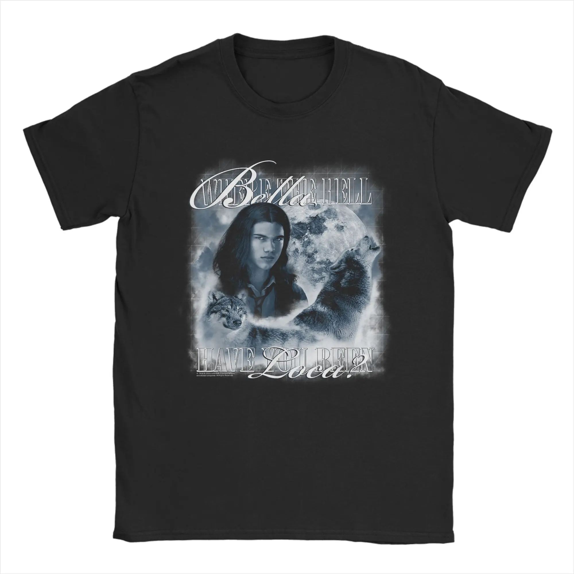 

Twilight Saga Jacob Wolf Moon Loca Men T Shirt Retro Movie Leisure Tees Short Sleeve Crewneck T-Shirts 100% Cotton 5XL 6XL Tops