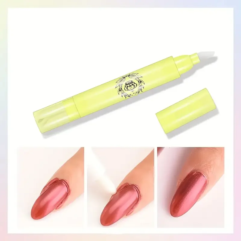 ネイルポリッシュリムーバーペン、コットンチップ付きネイルエッジクリーニングペン、メイクアップをホールド、2個