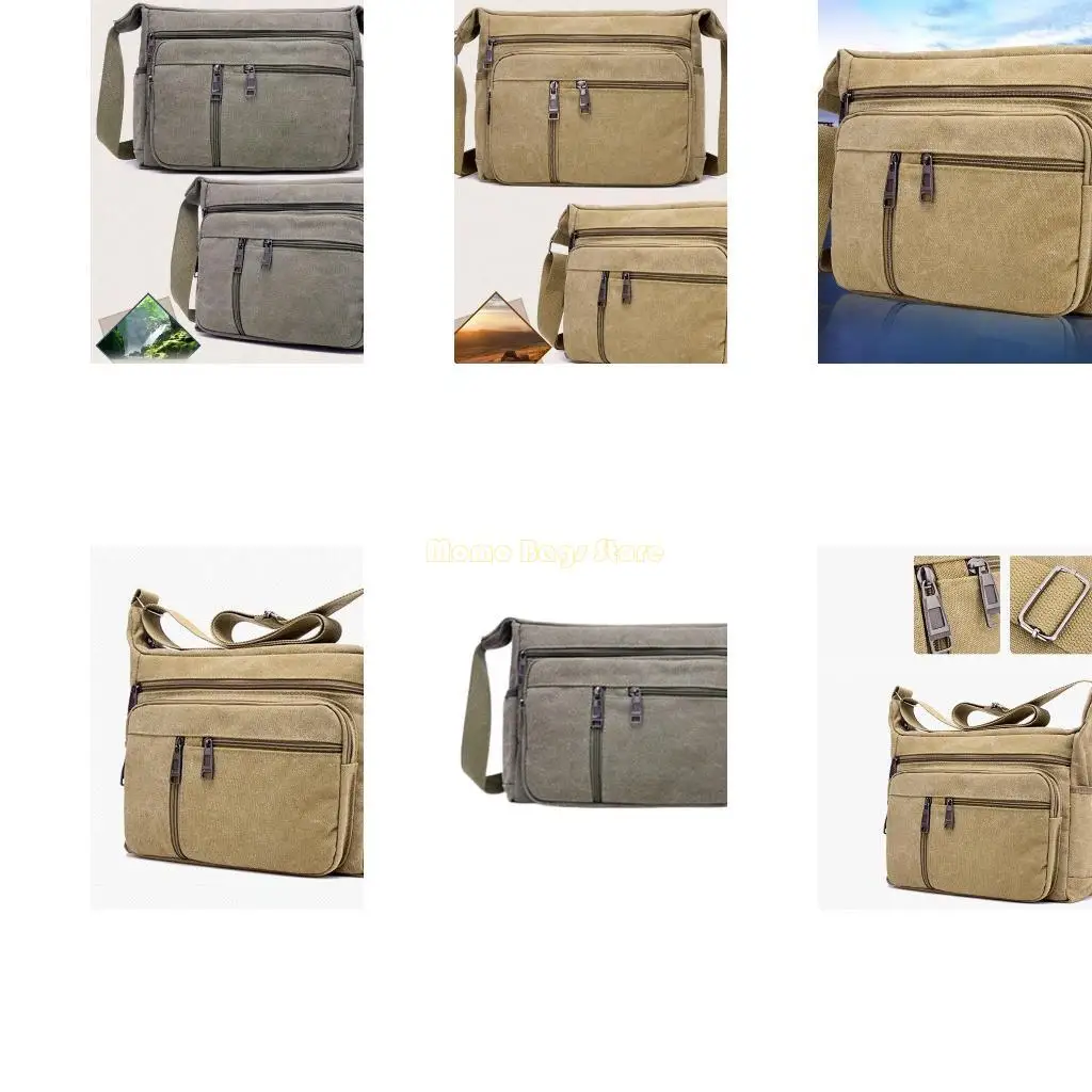

X90D Men Zipper Casual Travel Shoulder Sling Bag Male Bookbag Briefcase