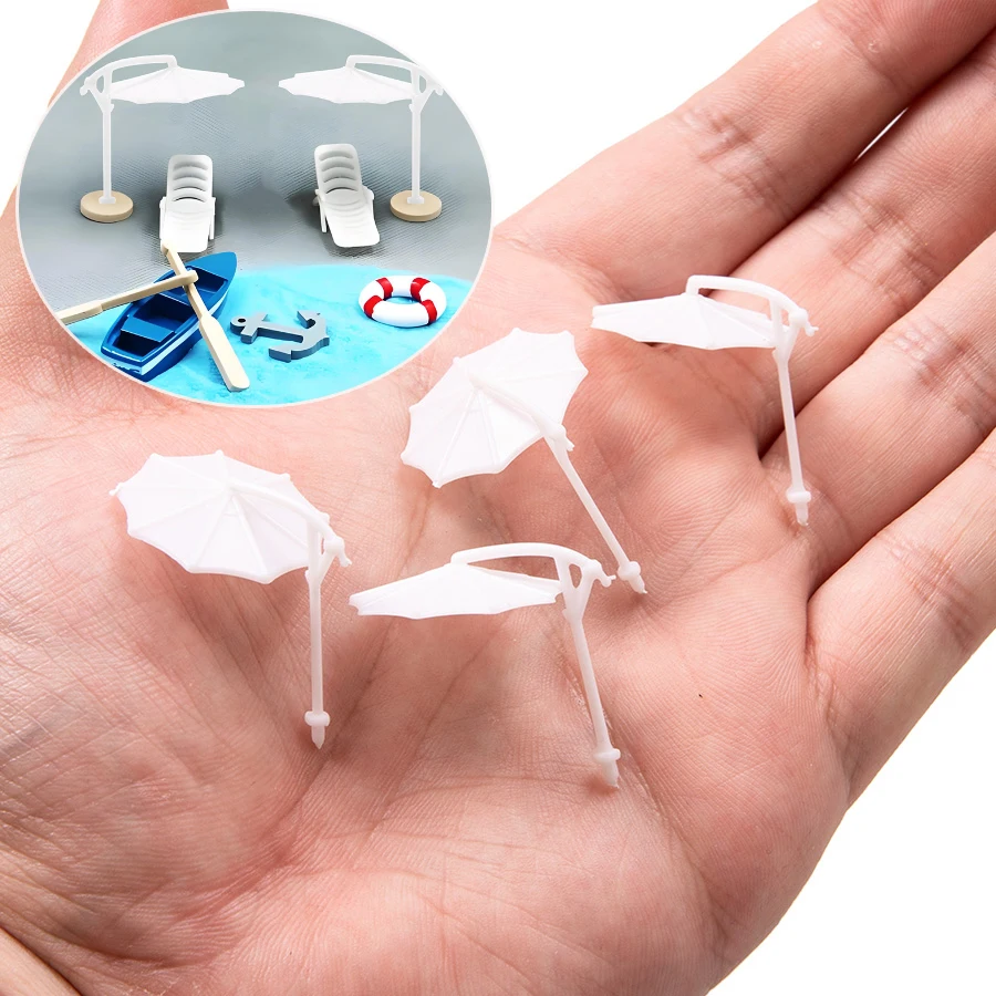 Scale 1:75-1:200 Miniature Sun Umbrella Model For Diy Building Sand Table Beach Scene Layout Materials Diorama Kits 15Pcs/Lot