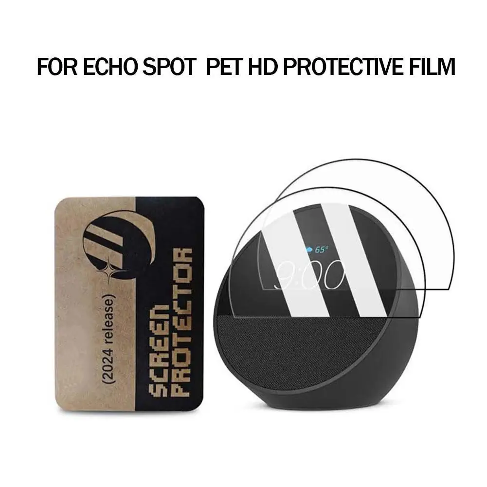 2 pezzi per Amazon Echo Spot PET pellicola protettiva ad alta definizione per Echo Spot Display H D pellicola per schermo resistente ai graffi