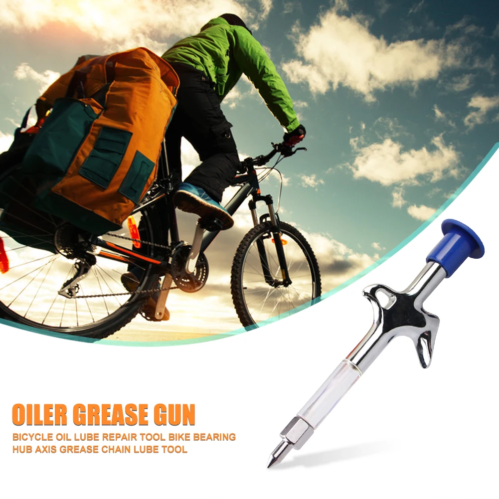 Bicycle Aluminum Grease Gun Aluminum Alloy MTB Bike Bearing Hub Grease Syringe Bicycle Oil Lubricant Cycling Accessories