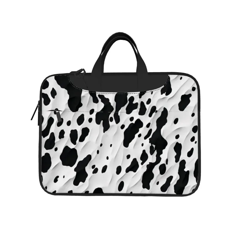 Cow pattern  laptop bag printed pattern fashion briefcase ultra-thin portable shoulder laptop bag 13 14 15.6in