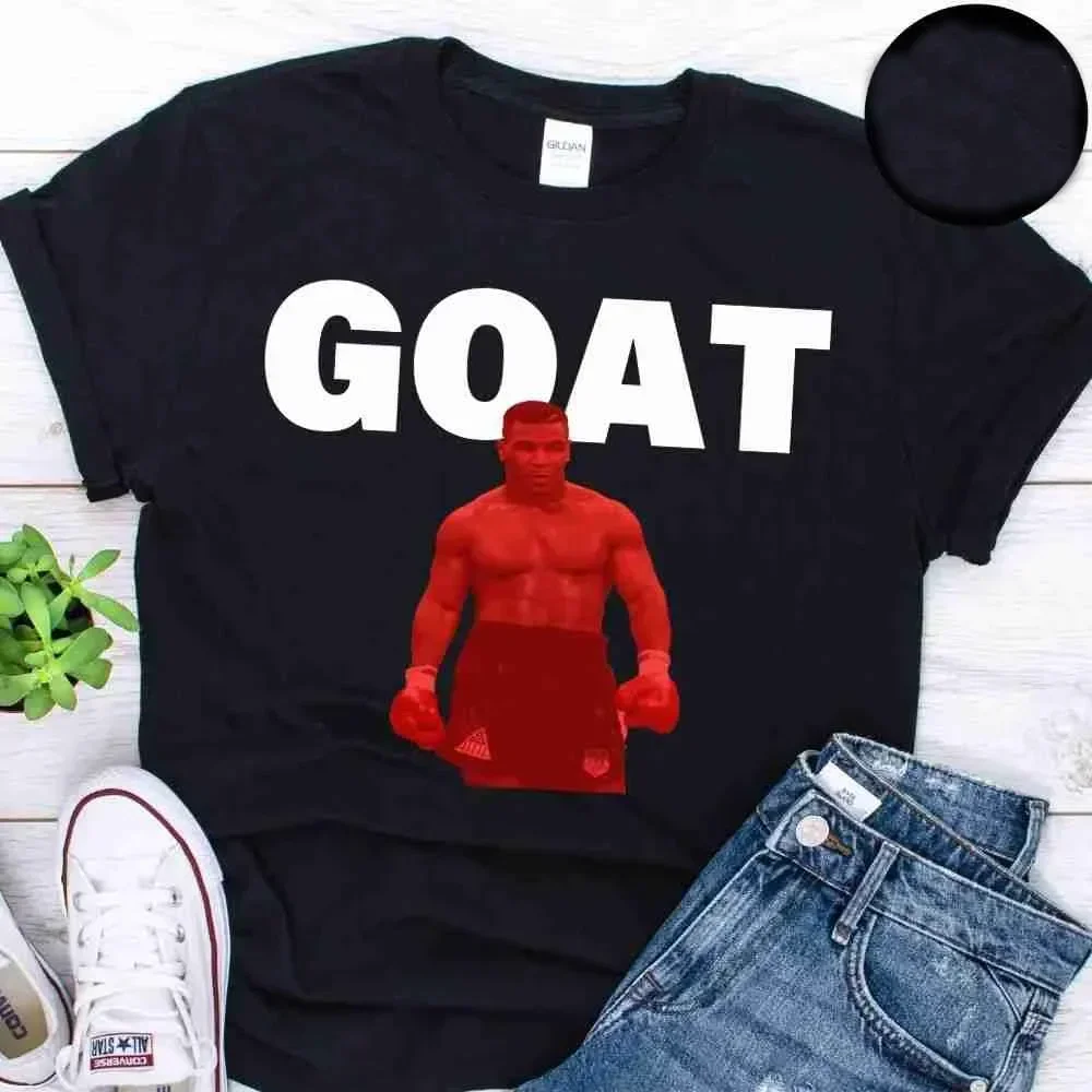 MIKE Cheavyweight streetwear Fashion TYSON GOAT High Quality Cotton, Loose, Large Sizes, Breathable Top, Casual T-shirt S-5XL