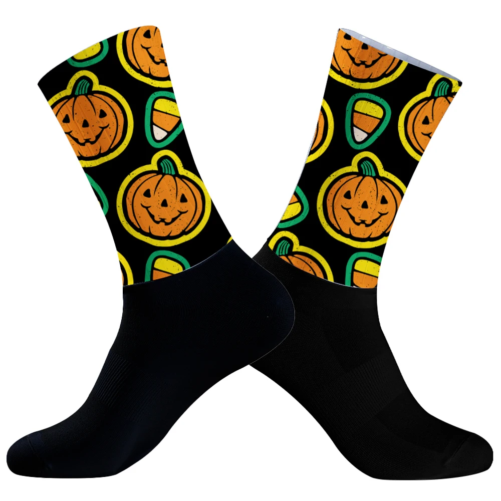 2024 New Halloween cycling socks Anti Slip Professional Bike Socks Bicycle Men And Women Sports Socks image 6