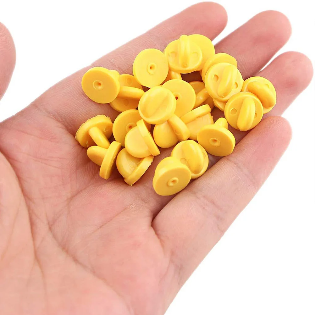 430Pcs Rubber Metal Lapel Pin Backs Replacement Locking Pin Backs for Brooch Tie Tack Badge DIY Craft Use Brooch Keepers