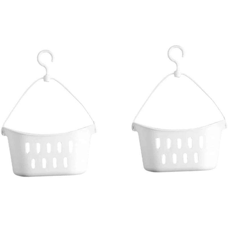 

2Pcs Plastic Storage Basket Shower Basket Bathroom Shower Basket College Essentials