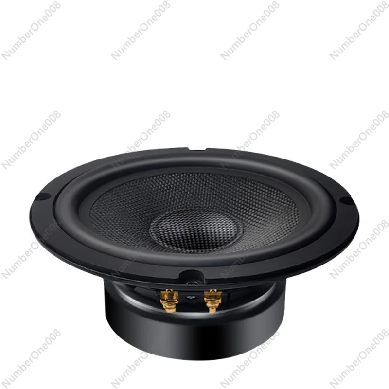 6.5 Inch Car Audio Speaker, 6 Ohm 50W/80W Carbon Fiber Dual Woofer, Heavy Bass Subwoofer for Car Stereo System